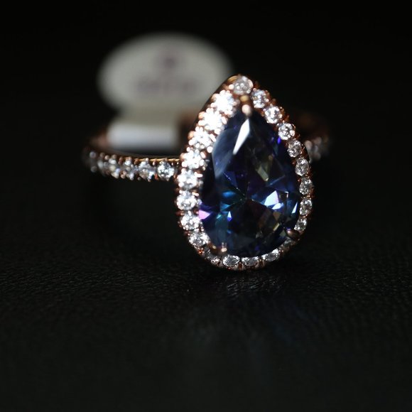 Ring Bomb Party RBP2719 Teardrop Dreams Blue Rainbow Size 9 NWT - Picture 2 of 5